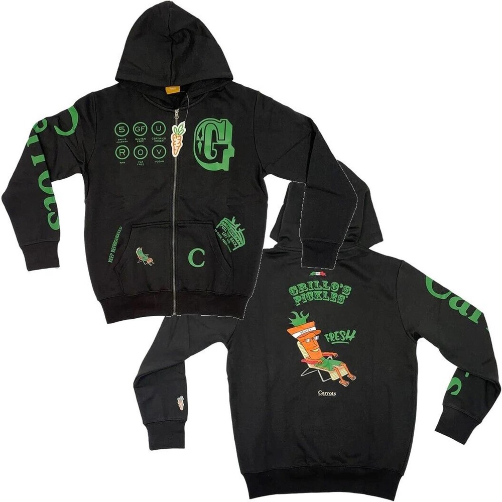 Carrots By Anwar Carrots Men's X Grillo's Pickles Full Zip Hoodie Sweatshirt